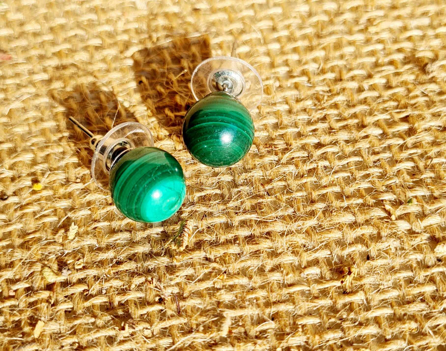 Boucles d'Oreilles  Puissance de Malachite